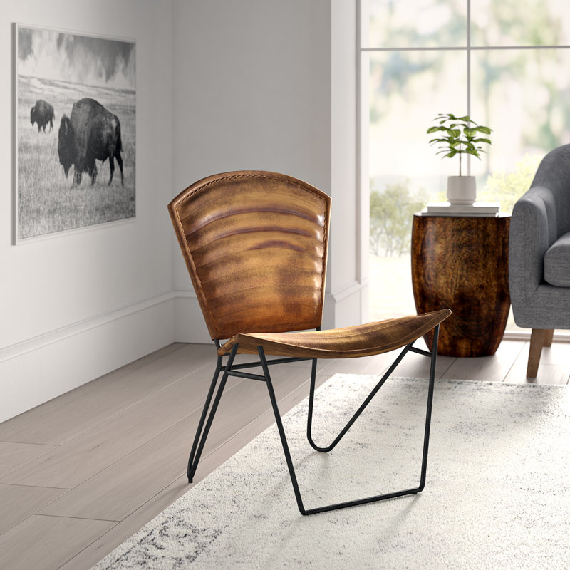 Chaise d'appoint 23 po Jovanjit, Brun