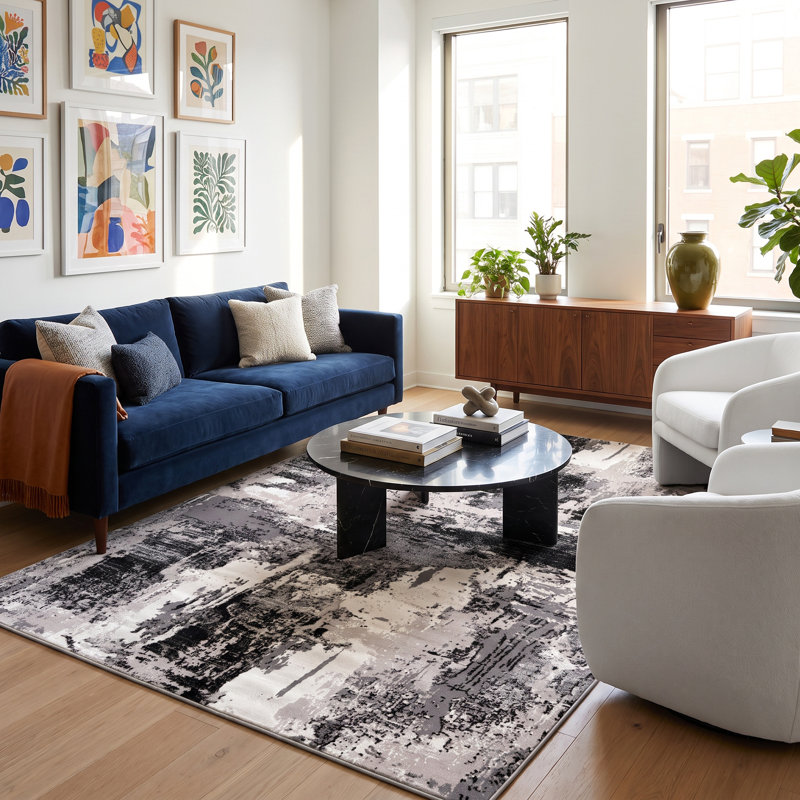 Tapis d'intérieur à motif de tapis Aneko, Rectangle 7 pi 10 po x 10 pi 10 po