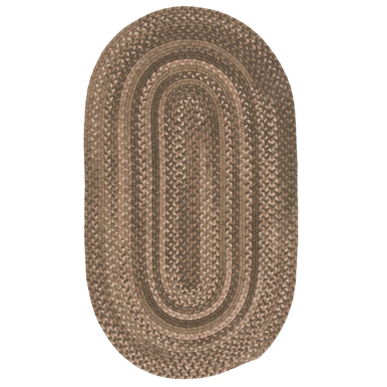 Tapis brun en laine tressé Nuriye
