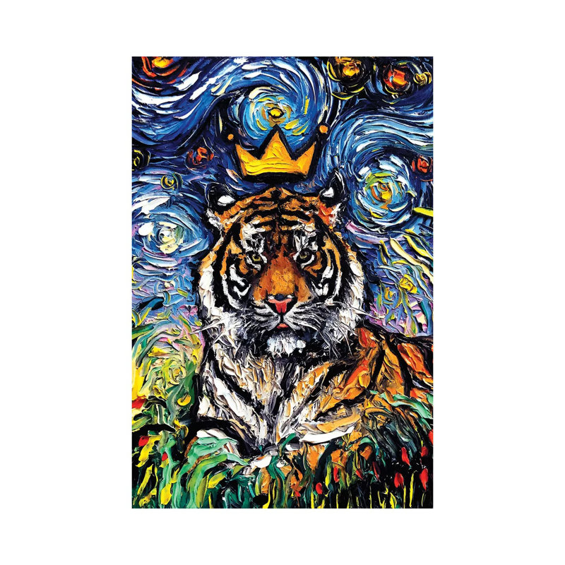 Tiger King 1 Piece Wrapped Canvas Painting, 66.04 cm H x 45.72 cm W x 1.91 cm D
