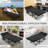 2 Packs Oversized XXL Folding Bed Cot with Mattress, 78in* 32in Folding Camping Cots with Carry Bag, Black-73018165