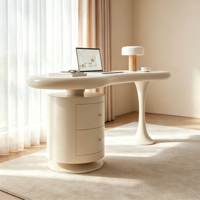 Modern Painted White Wooden Writing Desk