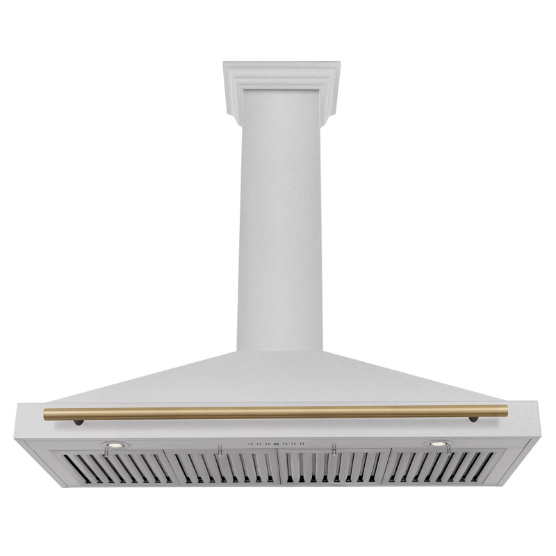 ZLINE 48" Autograph Edition Fingerprint Resistant Stainless Steel Range Hood, Champagne Bronze