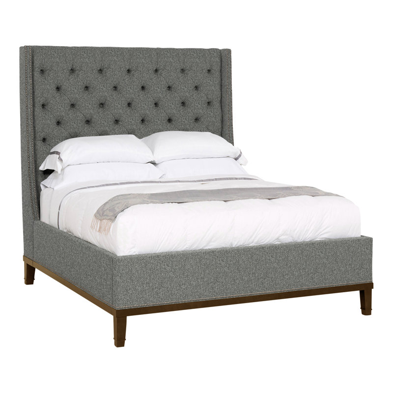 Michael Weiss Queen Upholstered Panel Bed, Havana, Ian Pewter, Yes