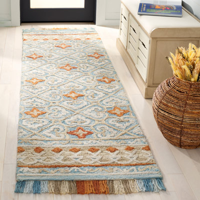 Tapis ivoire en laine / coton touffeté à la main Jahiem