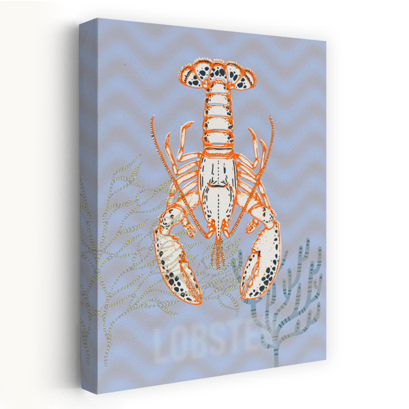 Art mural stylisé «Lobster», H 48 po x l 32 po