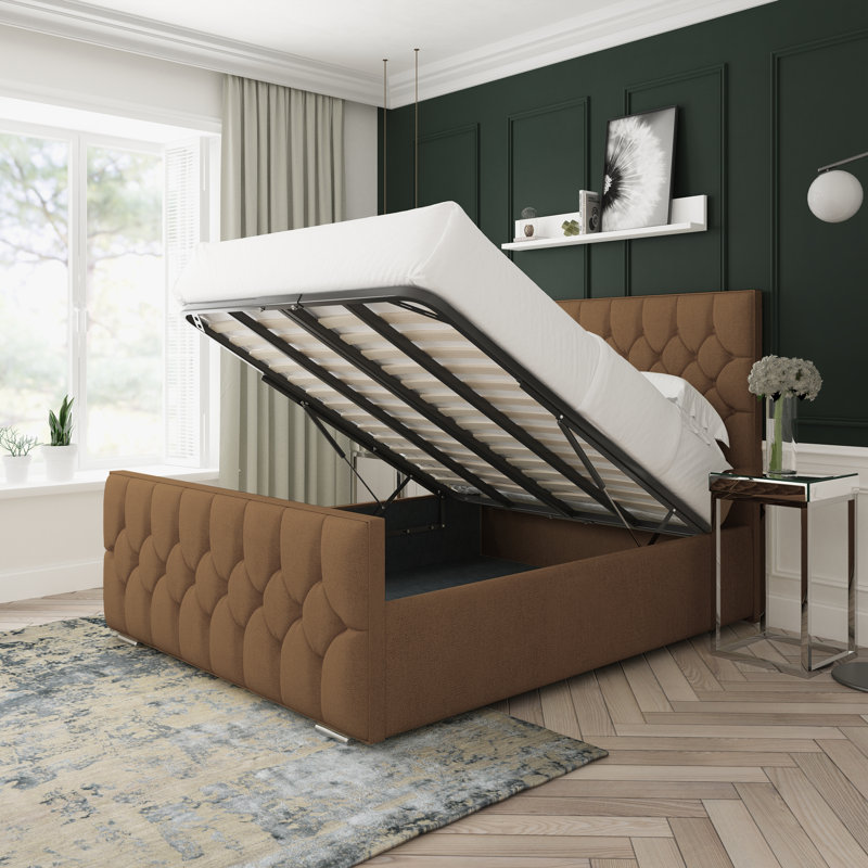 Upholstered Divan Bed, Super King (6'), Truffle