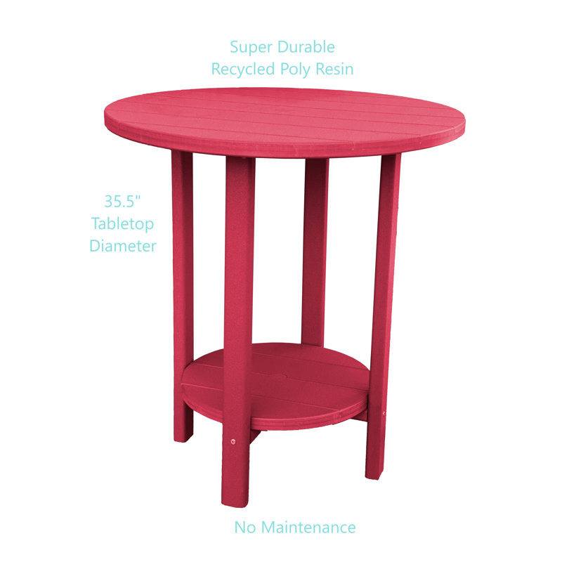 Gloridine Outdoor Pub Table, Cranberry