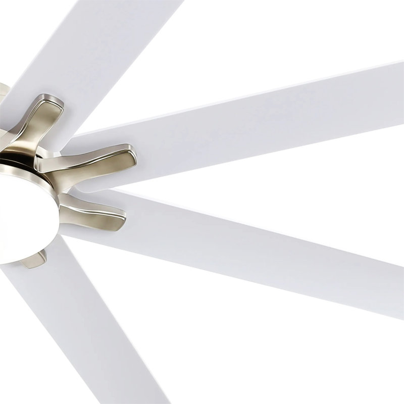 66 Inch Low Profile Ceiling Fan With Dimmable Lights And Smart Remote Control 6 Speed Reversible Noiseless DC Motor For Indoor