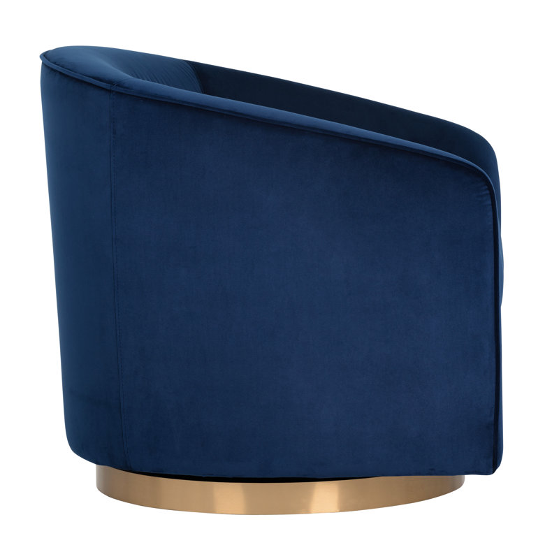 Hazel Swivel Armchair, Navy Blue