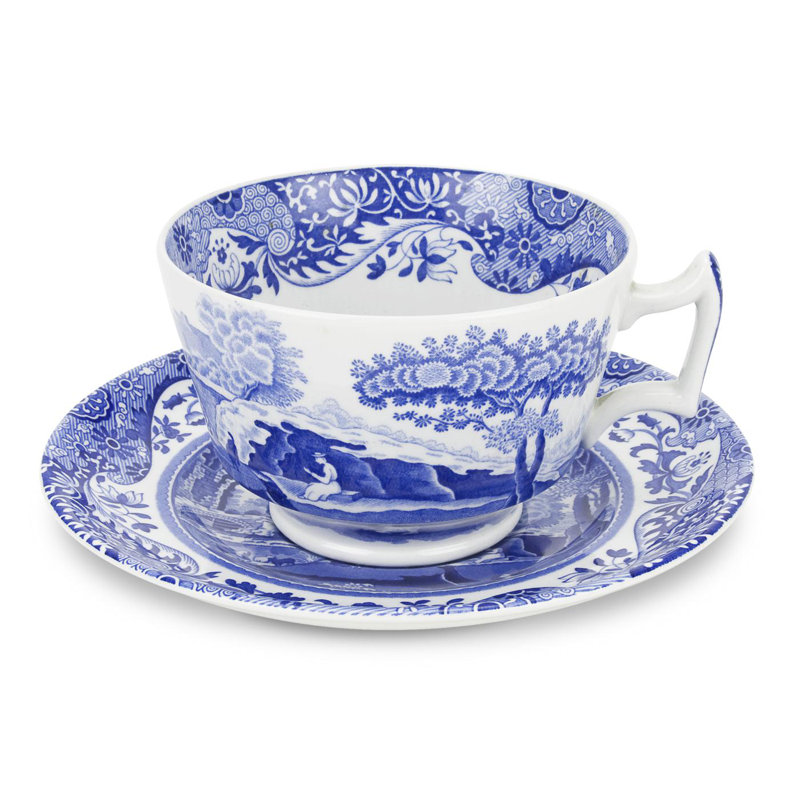 Classic Blue Italian - Breakfast Cups & Saucers