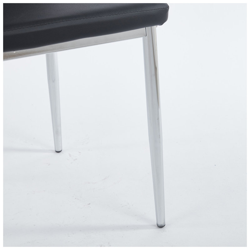Ensemble de 4 chaises de salle à manger en métal chromé l 16,92 po x P 21,25 po x H 37,4 po EGO