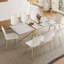 Expandable Dining Table With Leaf And With 8 Chairs For Small Apartments, Kitchen