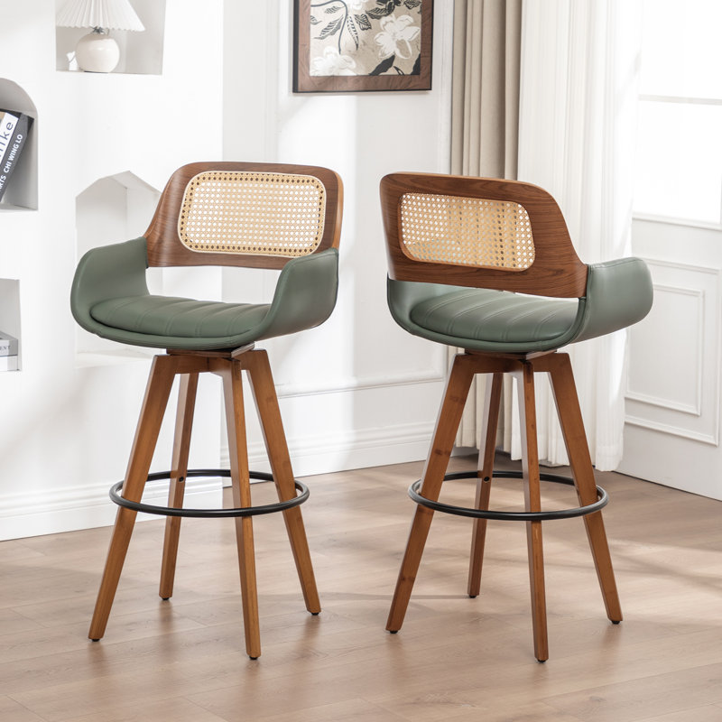 Derek Swivel Bar Stool, Bar Stool (76.2cm Seat Height), Green