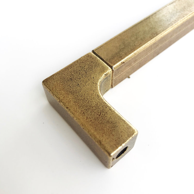 Lora 6-5/16" Center to Center Cabinet Handle in Aged Brass