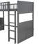 Lit simple superposé avec lit mezzanine attaché et deux tiroirs