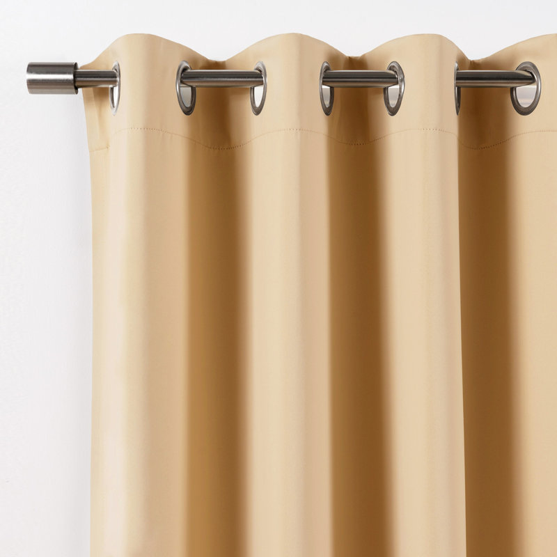 Schaeffer Solid Blackout Thermal Grommet Curtain Panels, 52" W x 84" L, Sunlight