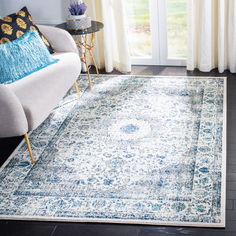 Farnborough Oriental Ivory/Gray Area Rug, Rectangle 11' x 15'
