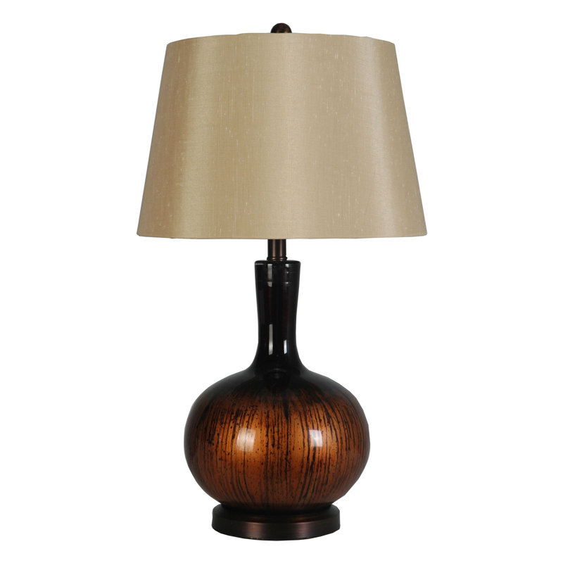 Lampe de table 27 po, cuivre noir
