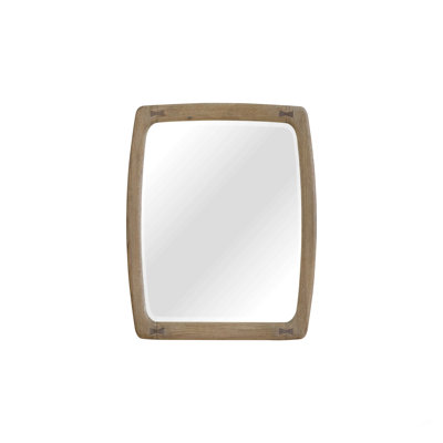 Miroir d'inspiration anglaise en chêne noueux avec nœuds papillon