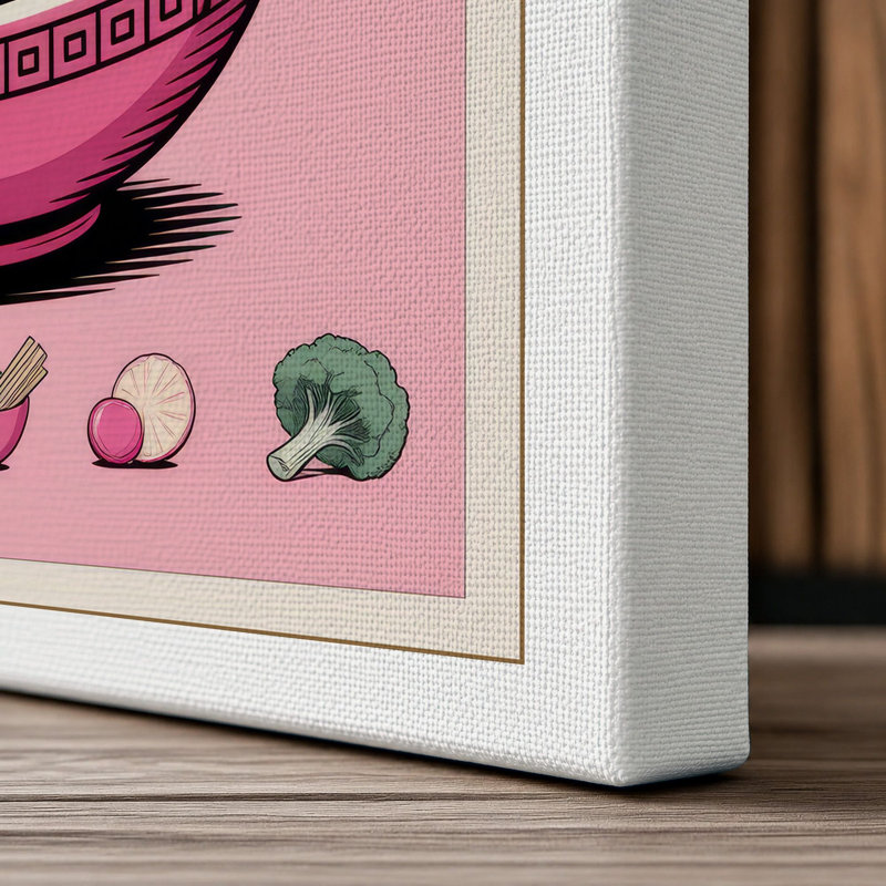 Ramen Cat Dreams Modern - Wrapped Canvas, 24x16 - 61.0 x 40.6 cm, White Border