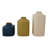 3-Piece Enameled Metal Square Vases