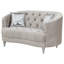 Causeuse grise grise contemporaine avec capitonnage