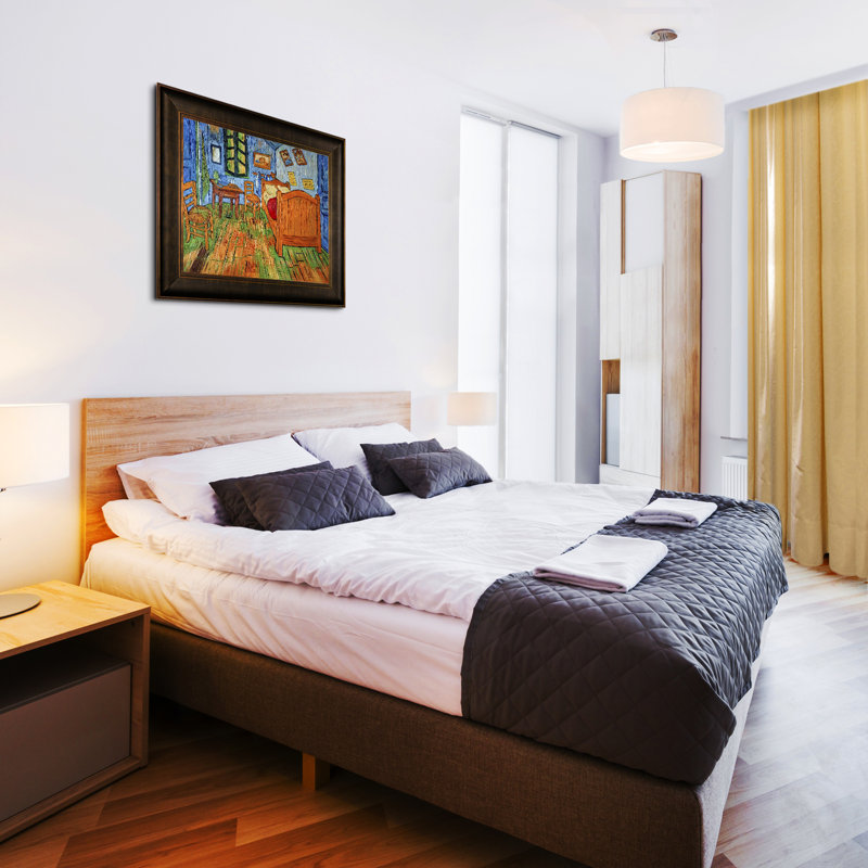 "Chambre à coucher à Arles" par Vincent Van Gogh - Peinture sur toile encadrée, H 26,5 po x l 30,5 x P 2 po