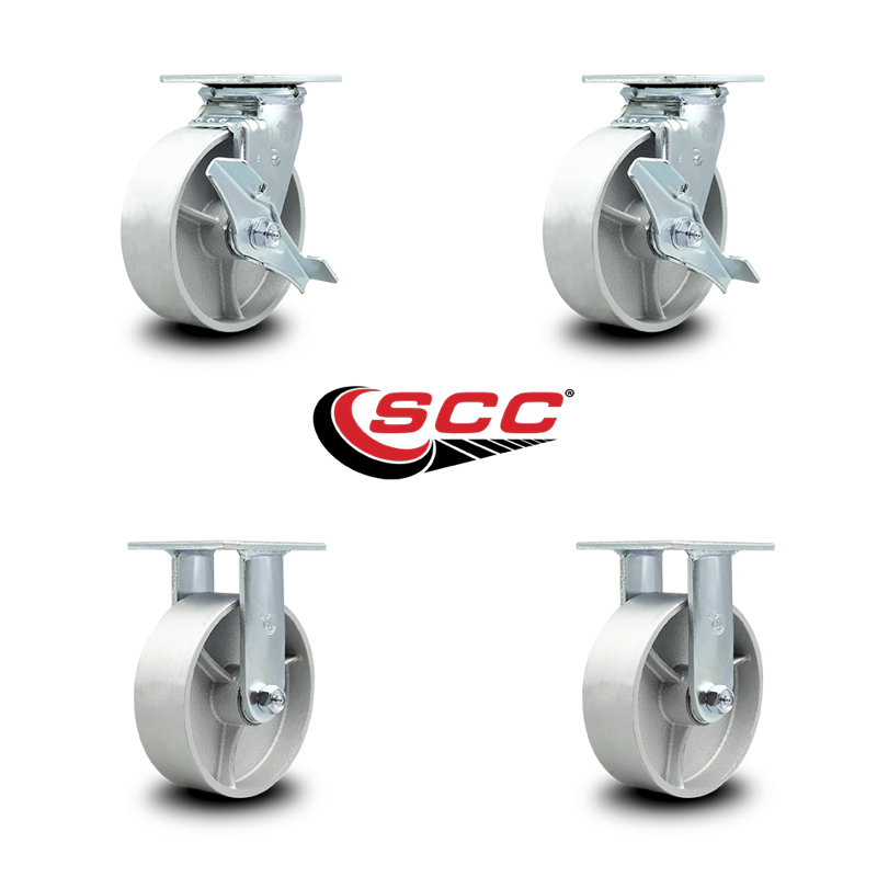 4-Piece Semi Steel Caster Set