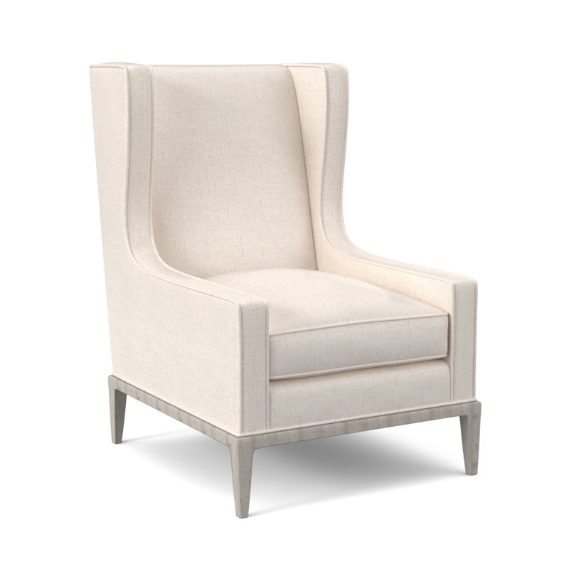 Fauteuil à oreilles 28 po Claxton, Ivoire de Venise, Bisque