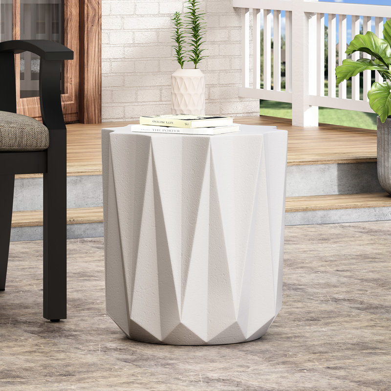 Table d'extérieur en béton léger, profondeur de 15,04 po, ajout élégant et fonctionnel au design chic et polyvalent en oxyde de magnésium