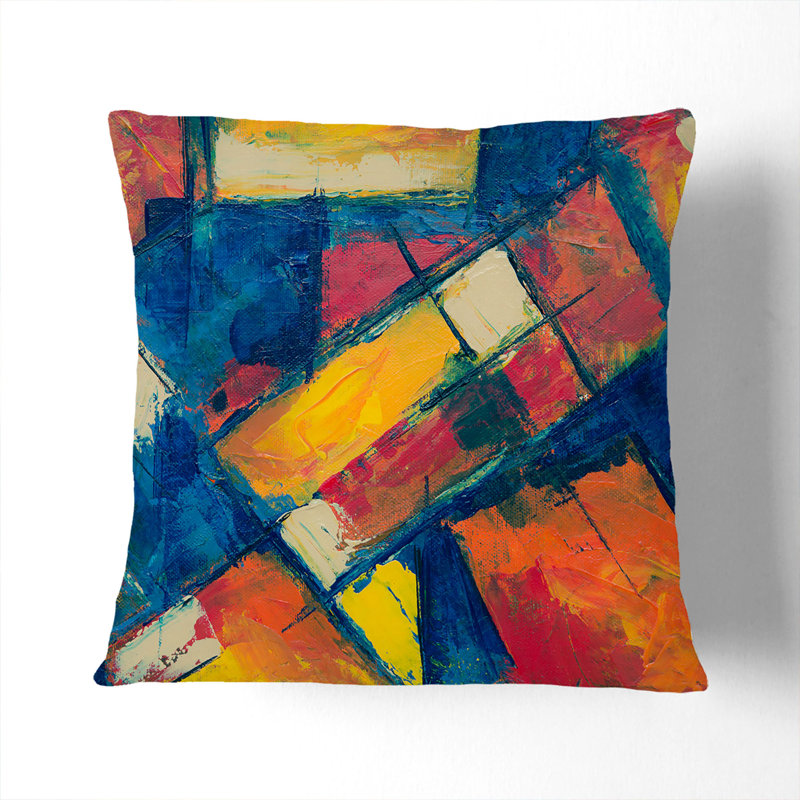 Abstract Square Throw Cushion, Black, 55 x 55 cm