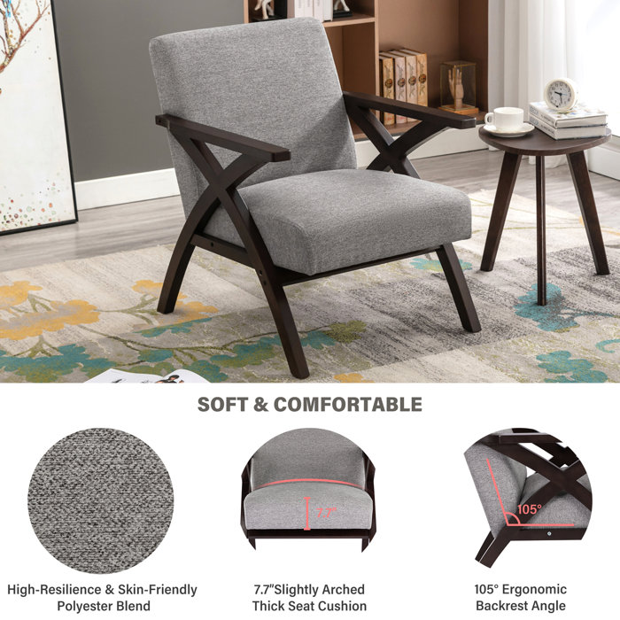 Ebern Designs Trishawn Upholstered Armchair & Reviews | Wayfair