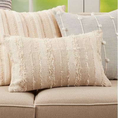 Amorette Collection Appliqued Cotton Throw Pillow