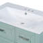 Ensemble de meuble-lavabo avec lavabo 30 po, armoire de salle de bain verte avec tiroirs, structure solide et panneau de fibres à densité moyenne