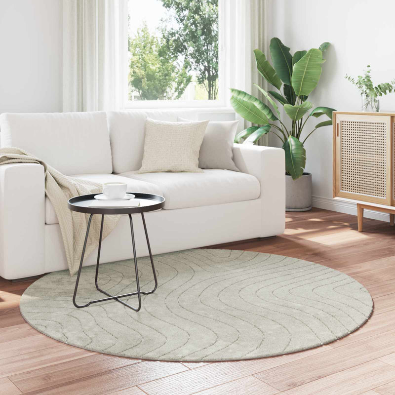 Modern Indoor and Outdoor Rug, Round 160 cm, Green