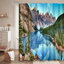 Rideau de douche Â« Paysages des montagnes du lac Moraine, Canada Â» avec 12 crochets