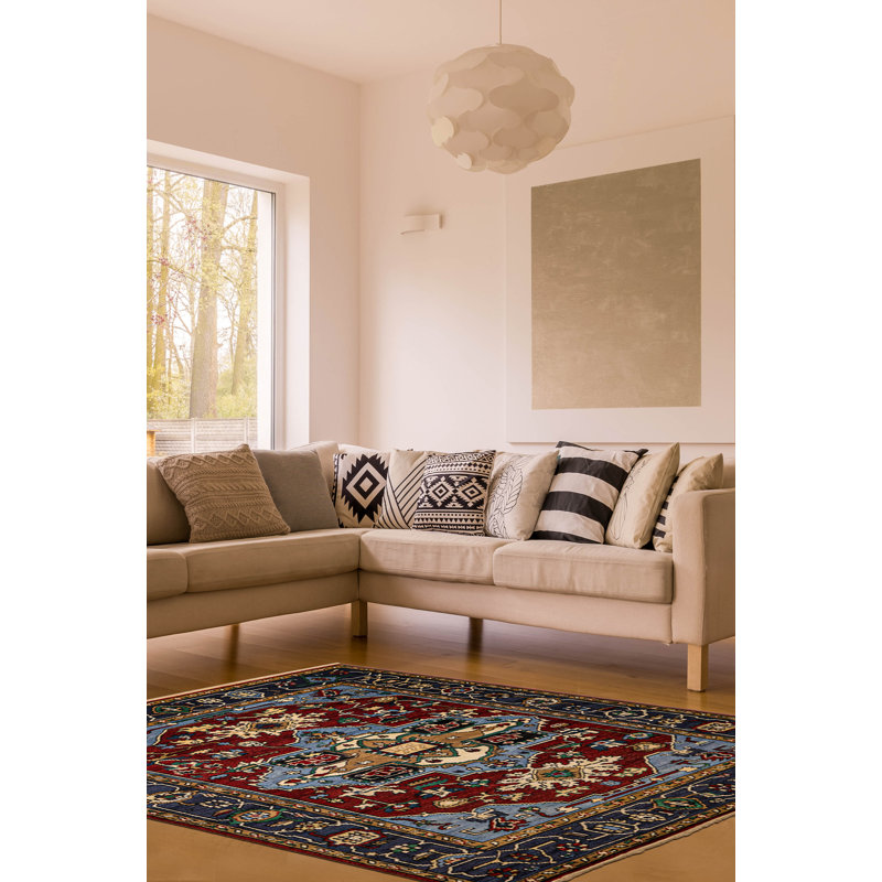 Tapis rouge Jules Serapi 7 pi 10 po x 9 pi 11 po