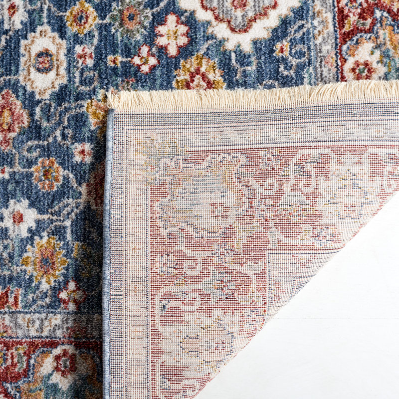 Milltown Traditional Blue Square Wool Blend Area Rug 79"x79"