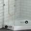 Receveur de douche Voltaire 42 po x 42 po en acrylique blanc, à seuil unique, drain central, néo-angle