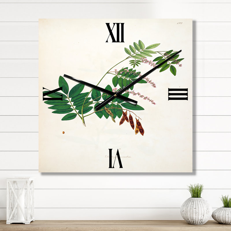 Horloge murale rétro Vintage Botanicals, Moyen