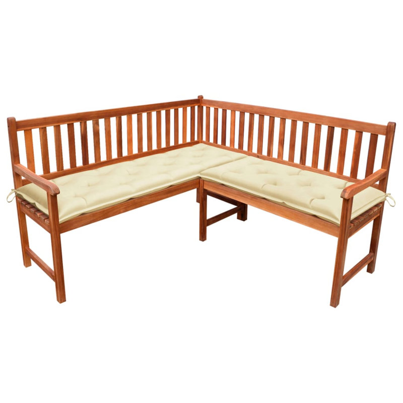 Banc de jardin en bois Breindel, Crème