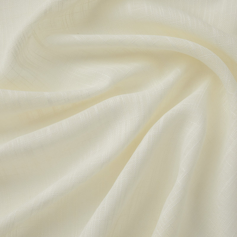 Aleksander Faux Linen Semi Sheer Grommet Curtain Pair, 54" W x 72" L, Ivory