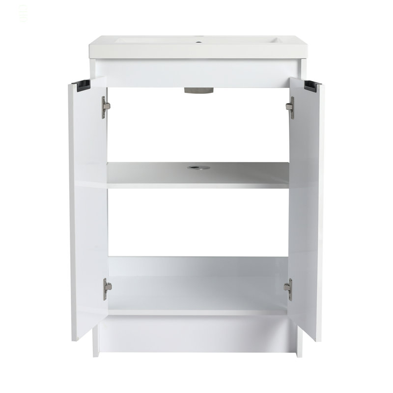 Meuble-lavabo sur pied 24 po avec lavabo en résine