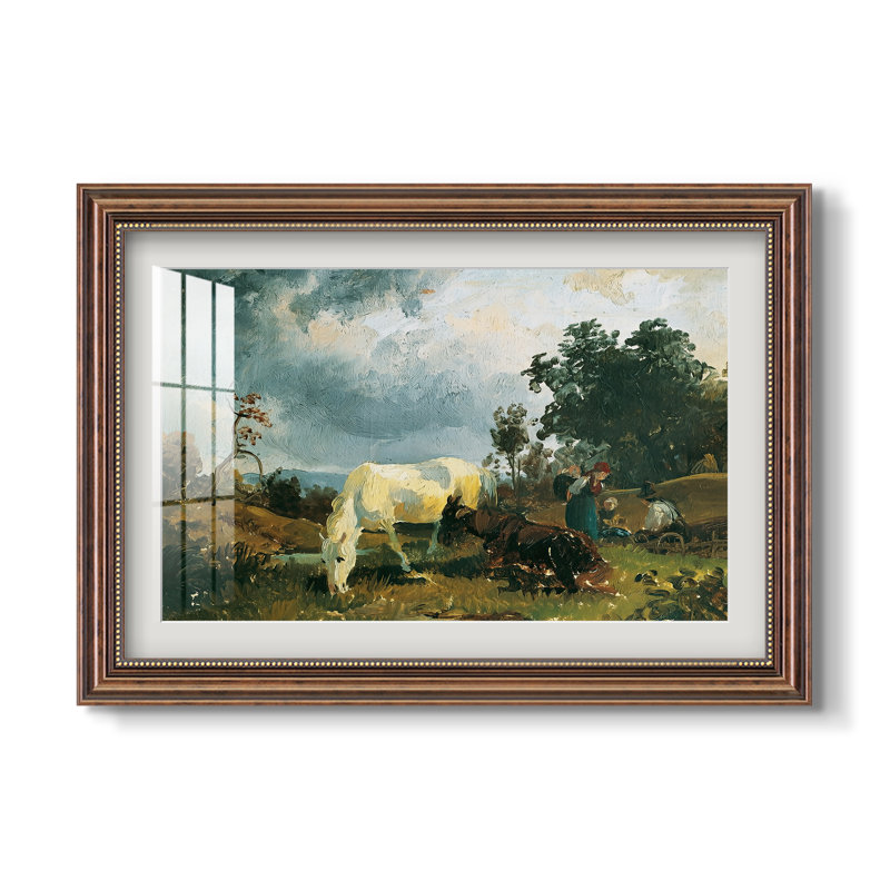 Moisissure sur la lande, vers 1830 - Friedrich Gauermann - Estampe encadrée sur mesure, Format intérieur 20 po x 28 po