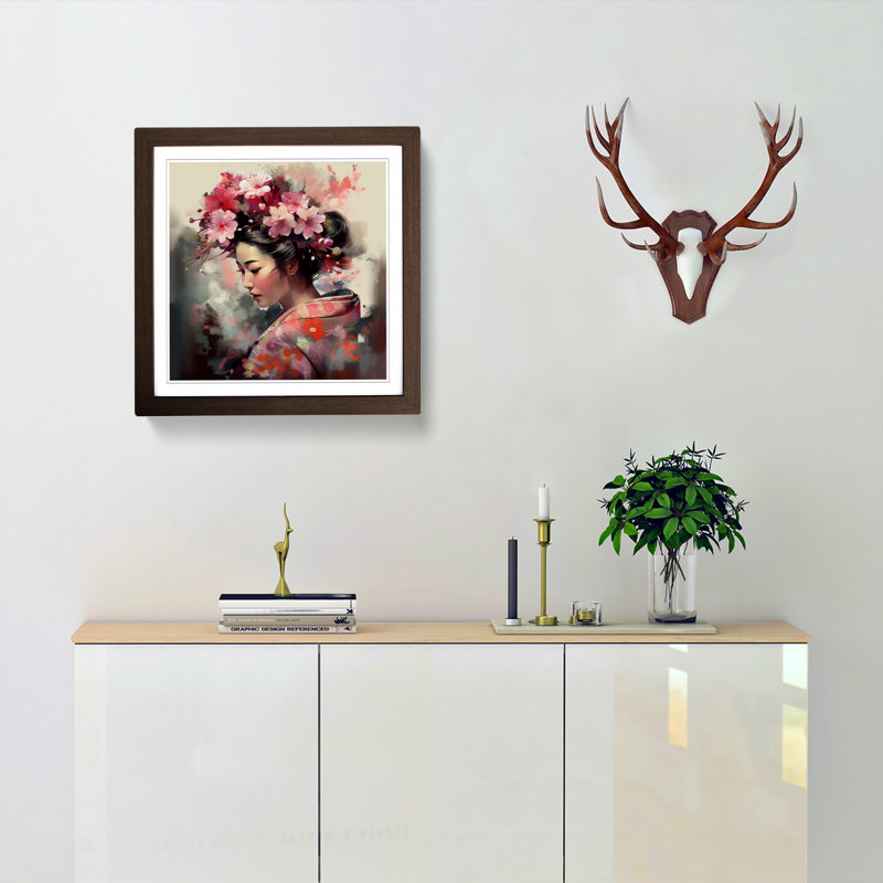 Single Picture Frame Print on Wood, Walnut