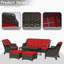 Ensemble de conversation de patio en osier toutes saisons avec coussins, 2 chaises et table basse en métal-454177592-454177594