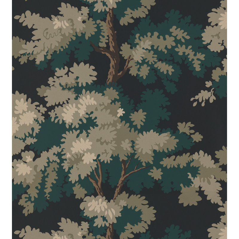 Raphael Floral Wallpaper Roll by Sandberg, Black