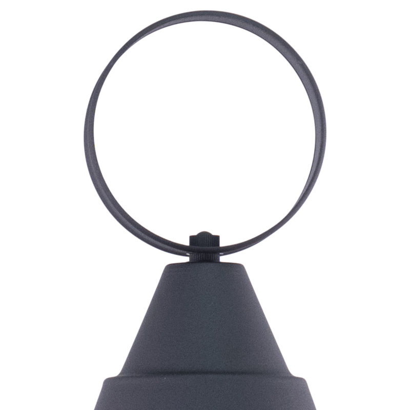 Chelston Stained Glass Lantern Head Post Lantern, Textured Black