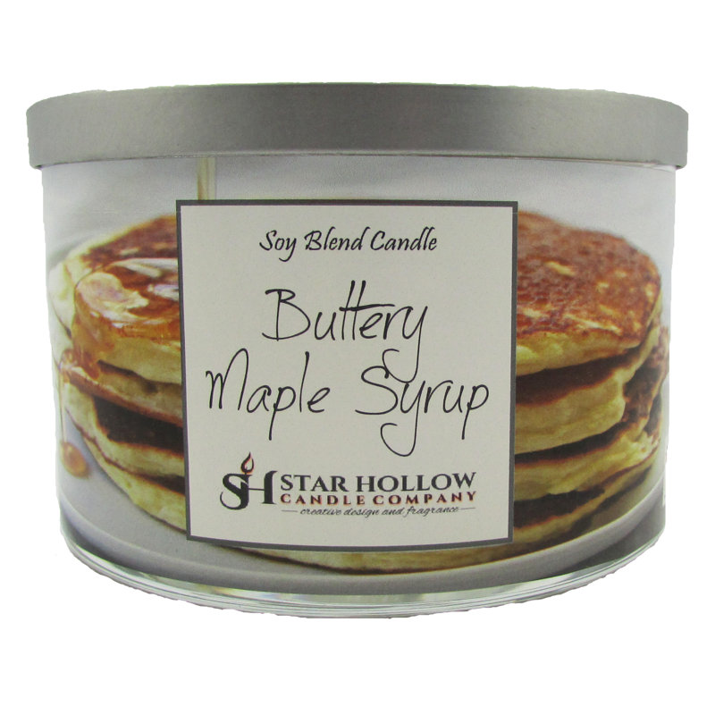 Buttery Maple Syrup Scented Jar Candle, 2.75" H x 4.25" W x 4.25" D